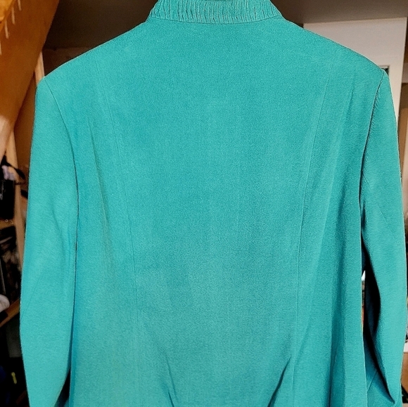 TANJAY Petite Turquoise Vintage Vest Size 14P - Picture 2 of 4